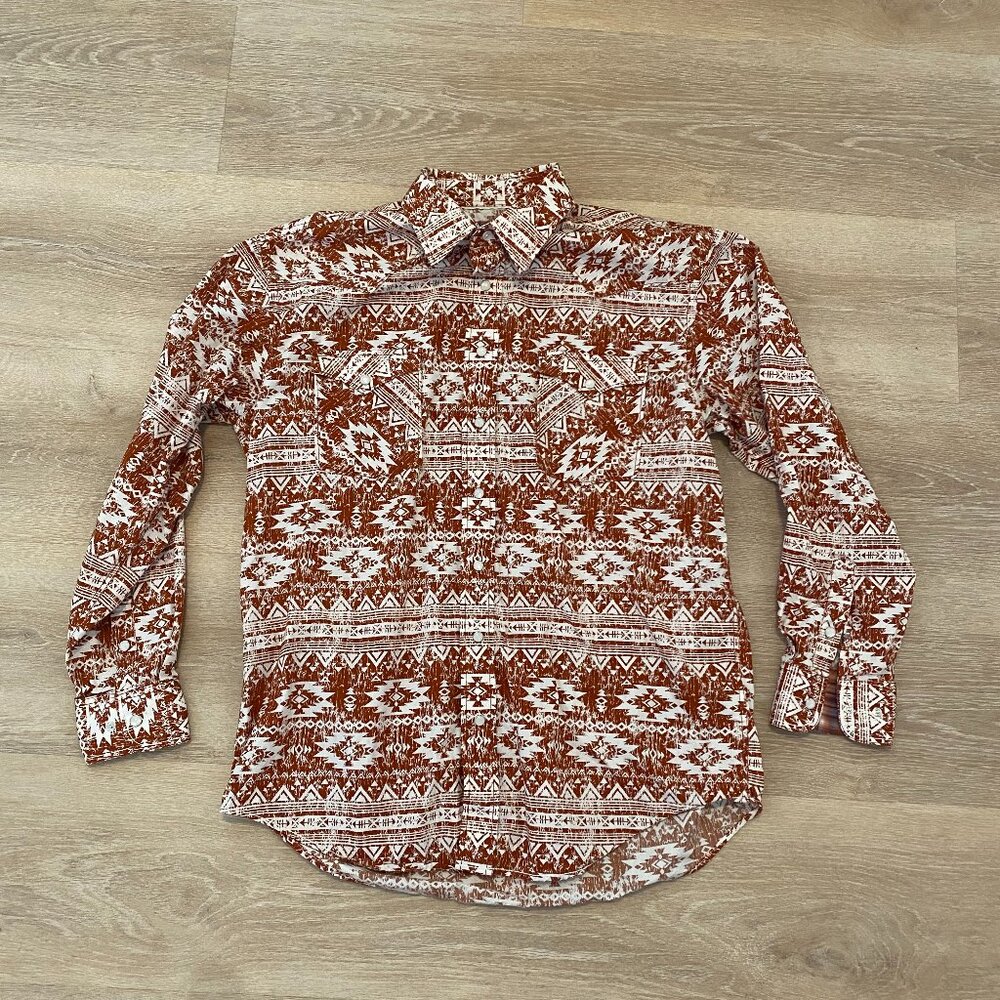Panhandle Brand Western Button Up Shirt Size L